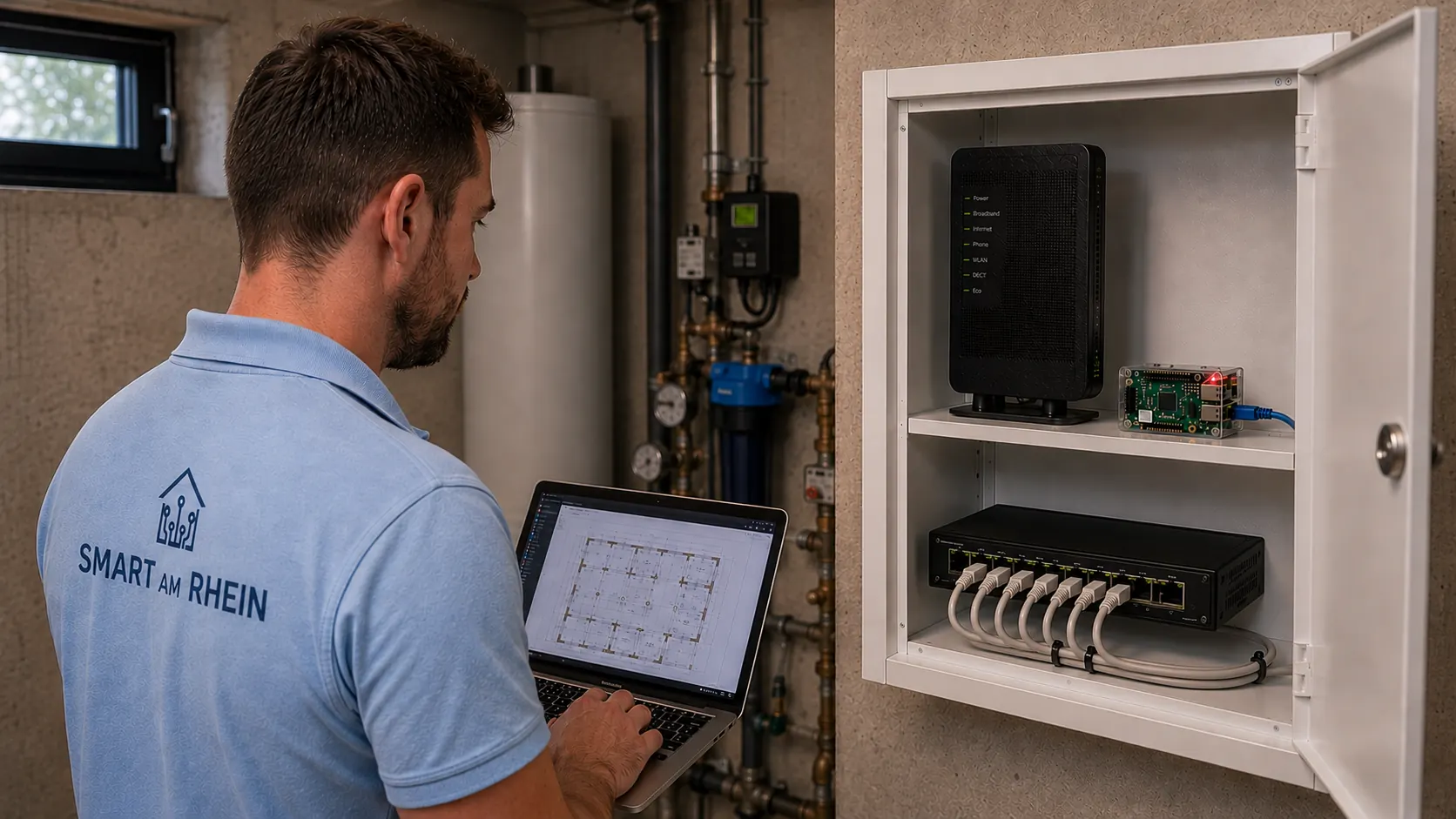 Smarter Hausverteiler und Netzwerktechnik – Smart am Rhein
